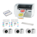 UNINET printer with ink cartridges and paper on a white background